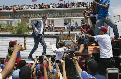 Juan Guaidó en Valencia, Carabobo, este sábado