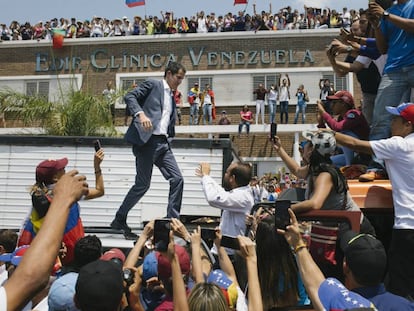 Juan Guaidó en Valencia, Carabobo, este sábado
