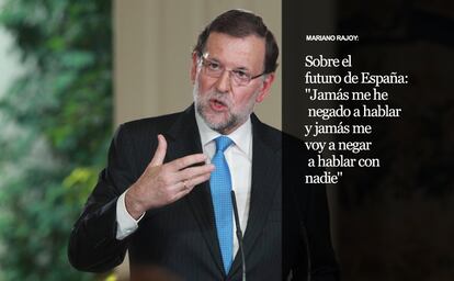El presidente del Gobierno, Mariano Rajoy, este lunes, día en el que ha firmado la disolución de las cámaras y ha convocado oficialmente elecciones generales.
