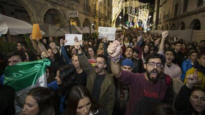 Manifestación contra Vox en Huelva el pasado día 5.
 