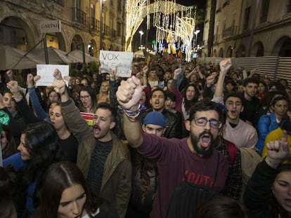 Manifestación contra Vox en Huelva el pasado día 5.