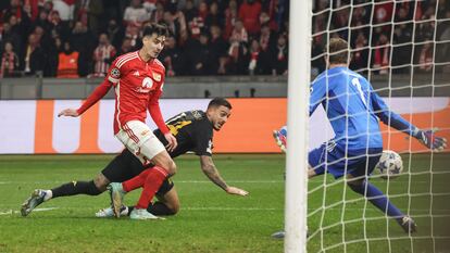 Joselu marca su segundo gol al Unión Berlín.