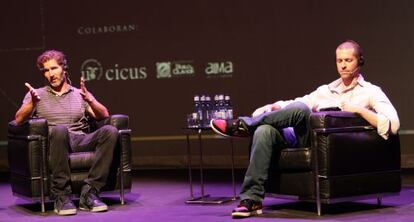 David Benioff y Daniel B. Weiss en el Teatro Central de Sevilla.