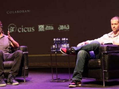 David Benioff y Daniel B. Weiss en el Teatro Central de Sevilla.