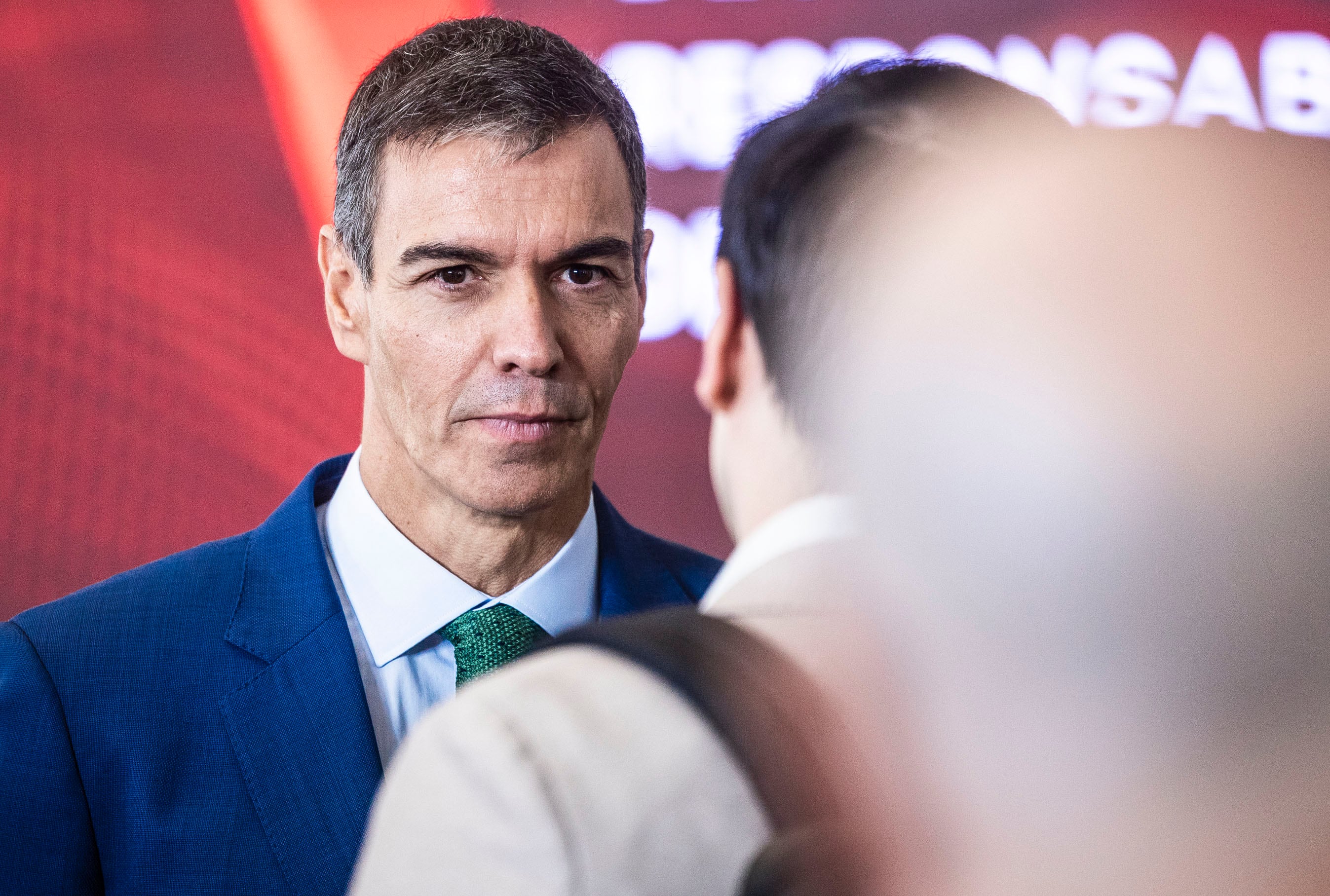 El presidente del Gobierno, Pedro Sánchez, este lunes en La Moncloa.