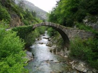 El puente romano en la navarra Isaba.