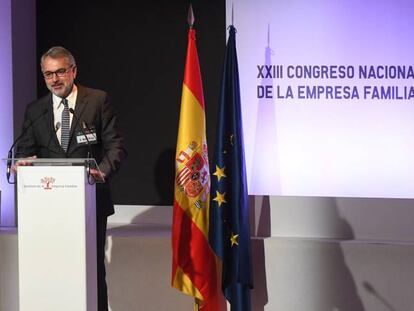 El presidente del IEF, Marc Puig, en la inauguración del XXIII Congreso Nacional de la Empresa Familiar