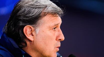 Martino, durante la rueda de prensa previa al partido de Champions.