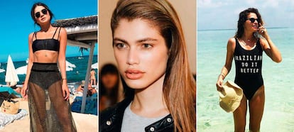 A ‘instagramer’ brasileira Thassia Naves, a modelo transgênero Valentina Sampaio e Adriana Degreas