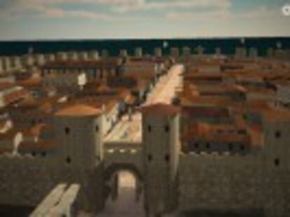 Es presenta una  app  que reconstrueix la Barcelona del segle III dC