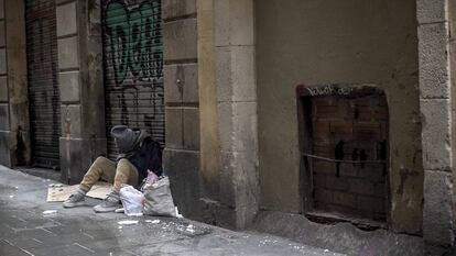 Imagen de esta semana en la calle Picalquers, en el barcelonés barrio de El Raval.