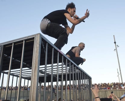 Yung Beef surante su actuación en el Primavera Sound de 2018.