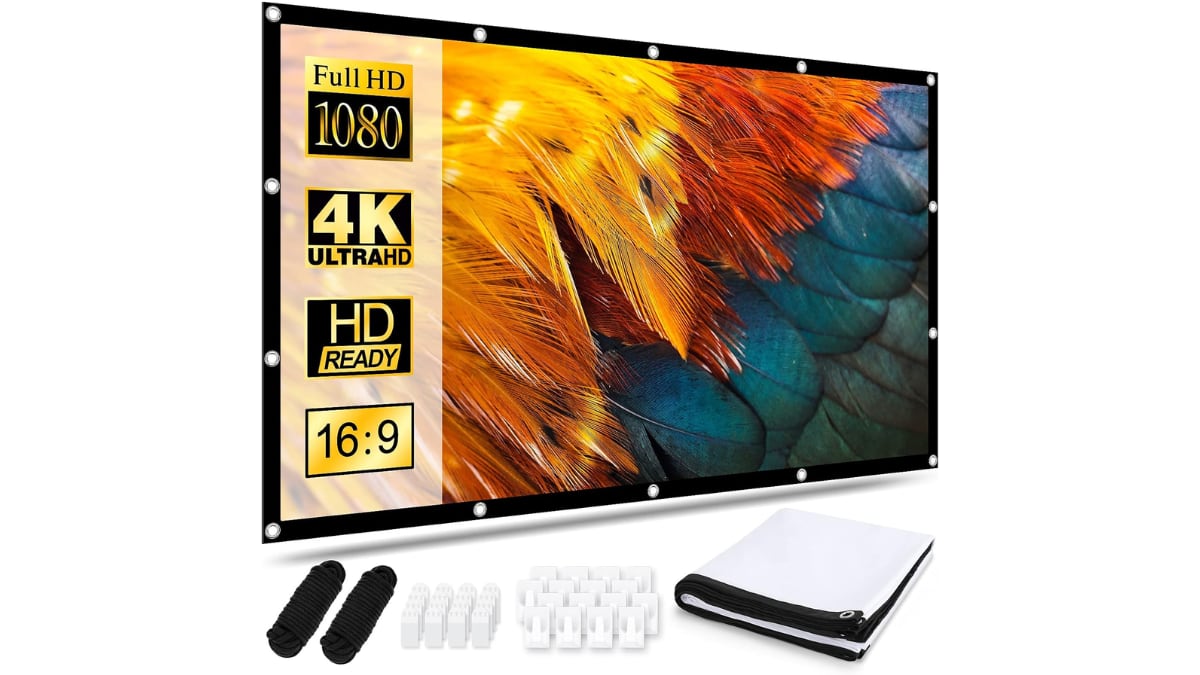 Pantalla de proyector sin soporte (120 pulgadas).