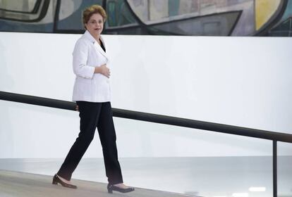 Dilma Rousseff, no Planalto nesta te&ccedil;a feira.