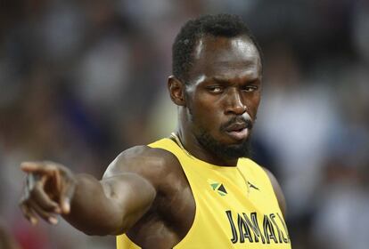 Un Bolt encaraba su última carrera de forma desafiante. 