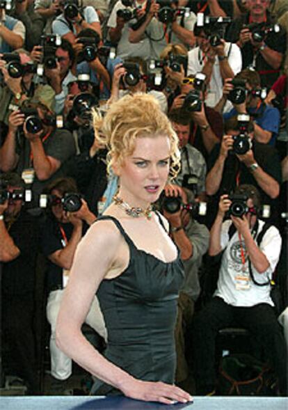 Nicole Kidman, en Cannes, durante la presentación de <i>Dogville</i> en mayo de 2003.