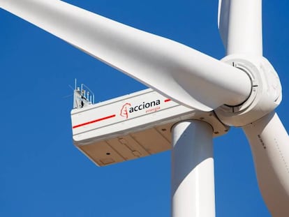 Un aerogenerador de Acciona Energía.