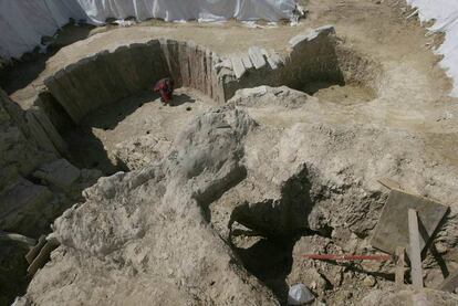 Un aspecto del Dolmen de Montelirio, situado en Castilleja de Guzmán (Sevilla).