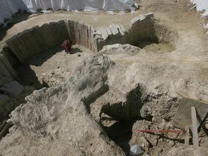 Un aspecto del Dolmen de Montelirio, situado en Castilleja de Guzmán (Sevilla).