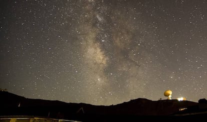 Perseidas observadas desde una zona de montaña.