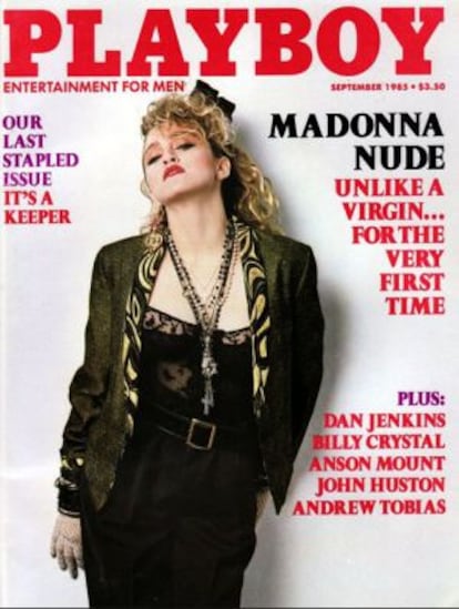 Madonna a la portada de 'Playboy' del 1985.