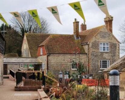 South Downs, en Sussex (Reino Unido), una antigua granja rehabilitada como albergue.