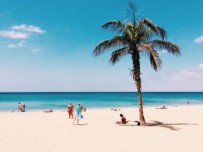 Playa de El Reducto, en Arrecife, Lanzarote.