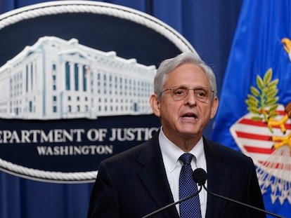 El fiscal general de Estados Unidos, Merrick Garland, durante su declaración.