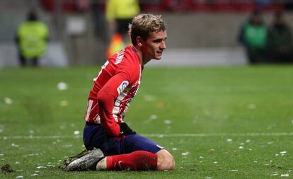 Griezmann, en el partido contra el Valencia.