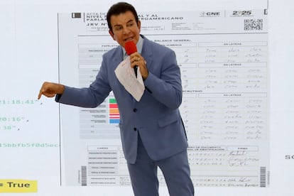 El candidato a la presidencia de Honduras por el partido Liberal, Salvador Nasralla, en Tegucigalpa.