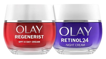 View of discounted face creams on Amazon.