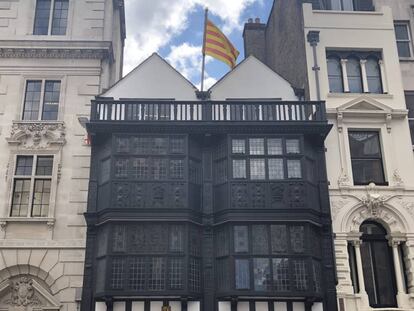 Façana de la delegació de la Generalitat de Catalunya a Londres, aquest dimarts.