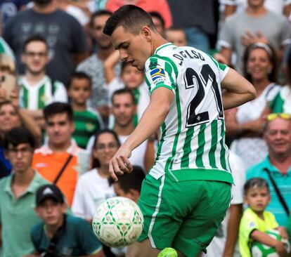 Lo Celso, en su presentación con el Betis.