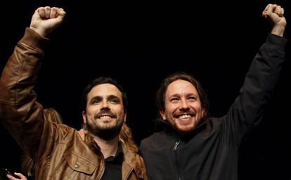 Alberto Garz&oacute;n y Pablo Iglesias