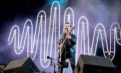 Alex turner, de los Arctic Monkeys, en concierto en 2014 en Escocia.