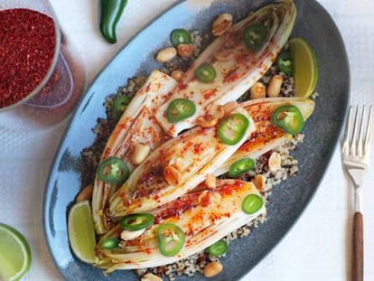 Endivias a la plancha con quinoa