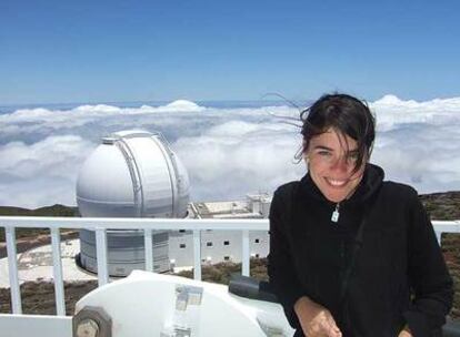 Alba Fernández, en el Observatorio del Roque de los Muchachos (La Palma).