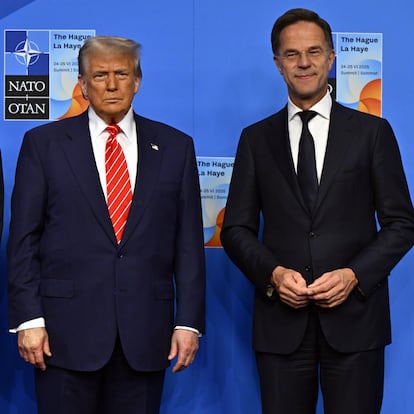 June 25, 2025, The Hagues, Netherlands: Dutch Prime Minister Dick Schoof, US President Donald Trump and NATO Secretary General Mark Rutte pictured during a head of states summit of the NATO (North Atlantic Treaty Organization) military alliance, Wednesday 25 June 2025, in The Hague, The Netherlands.,Image: 1014887687, License: Rights-managed, Restrictions: * Belgium, France, Germany, Luxembourg and Netherlands Rights OUT *, Model Release: no, Credit line: Eric Lalmand / Zuma Press / ContactoPhoto
Editorial licence valid only for Spain and 3 MONTHS from the date of the image, then delete it from your archive. For non-editorial and non-licensed use, please contact EUROPA PRESS.
25/06/2025 ONLY FOR USE IN SPAIN