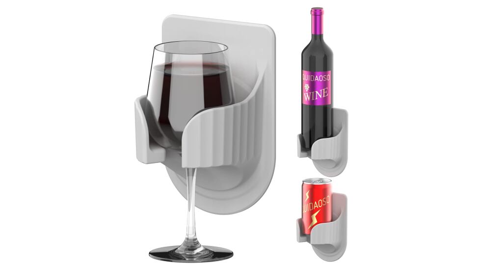 Posavasos individual de pared para copas de vino o cervezas.