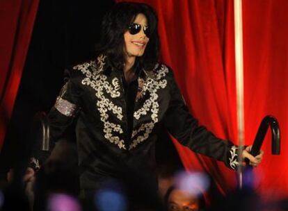 Michael Jackson, ayer en Londres.