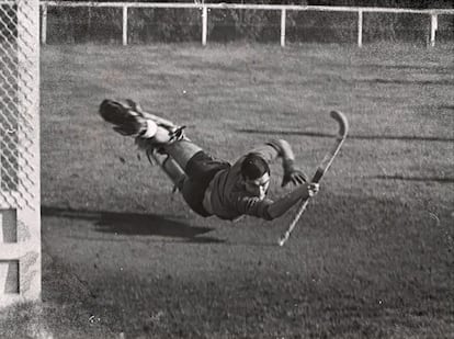 Carlos del Coso, en un partido en los años sesenta en el Club de Polo de Barcelona.