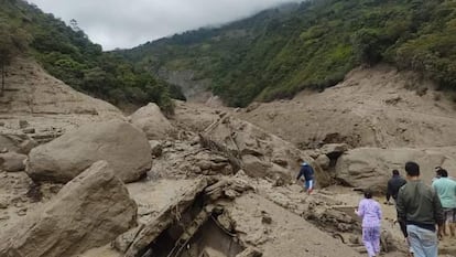 Avalancha en el municipio de Quetame, Cundinamarca.