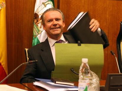 Manuel Ángel Vázquez Medel, el pasado martes en el Parlamento.