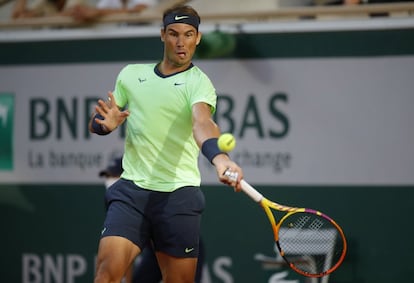 Rafa Nadal, durante las semifinales ante Djokovic. Rumbo a convertirse en el tenista con más Grand Slams (ahora tiene 20, igual que Federer), Nadal tan solo ha concedido un set en lo que lleva de torneo, en los cuartos ante Schwartzman.