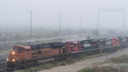 Un tren de Ferromex en Piedras Negras (México), el 12 de octubre de 2023.