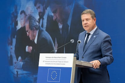 El presidente de Castilla-La Mancha, Emiliano García-Page, este martes en Ciudad Real.