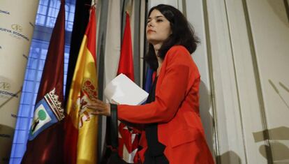 Isabel Serra, candidata por Unidas Podemos-Izquierda Unida-Madrid en Pie a la Presidencia de Madrid.