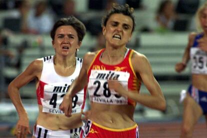 Julia Vaquero durante una carrera.