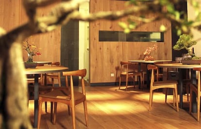 Comedor del restaurante Árbore da Veira, en A Coruña.