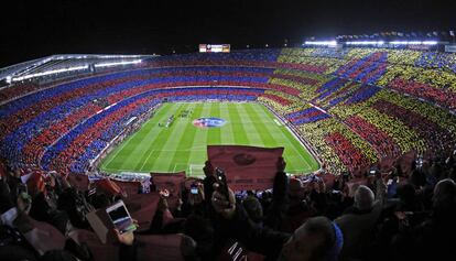 Un mosaic al Camp Nou.